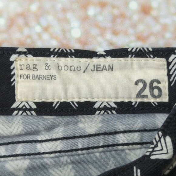 Rag & Bone for Barneys Black/Grey Arrow Print Legging, Women's 26 - Picture 6 of 12